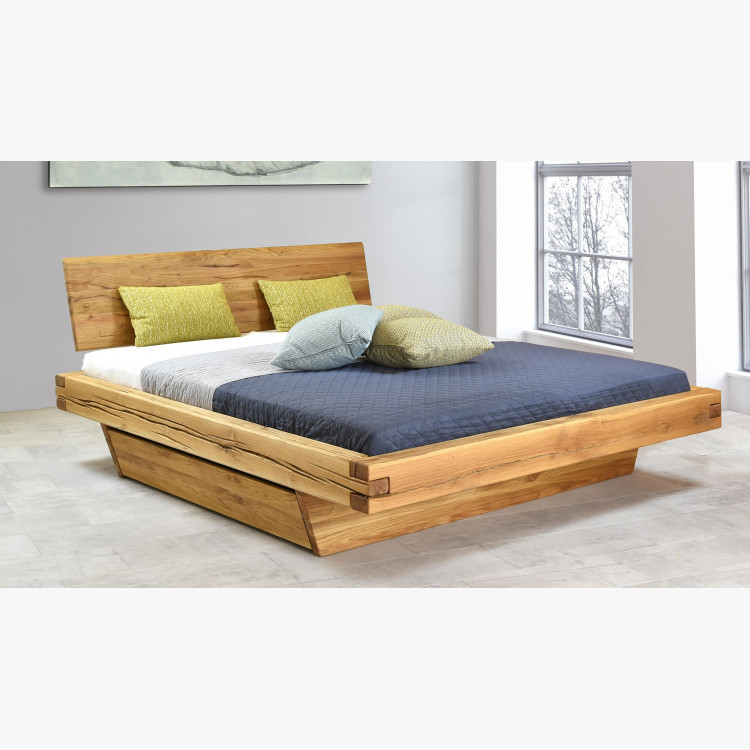 Tölgyfa ágy, természetes tömörfa, Matus 180 x 200 cm  - 2