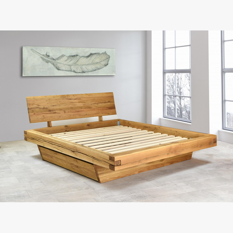 Tölgyfa ágy, természetes tömörfa, Matus 180 x 200 cm  - 3