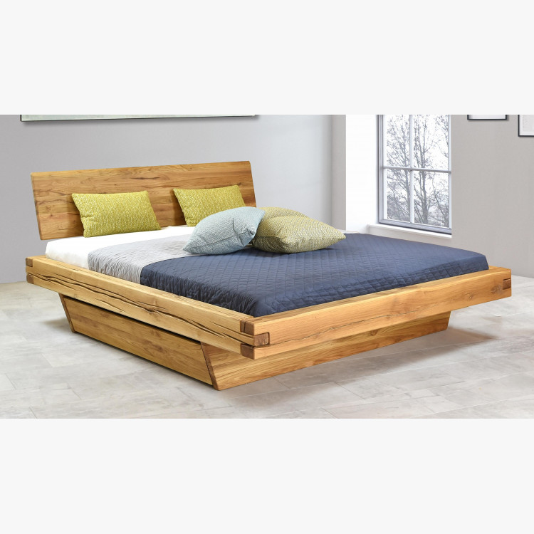 Tölgyfa ágy, természetes tömörfa, Matus 180 x 200 cm  - 8