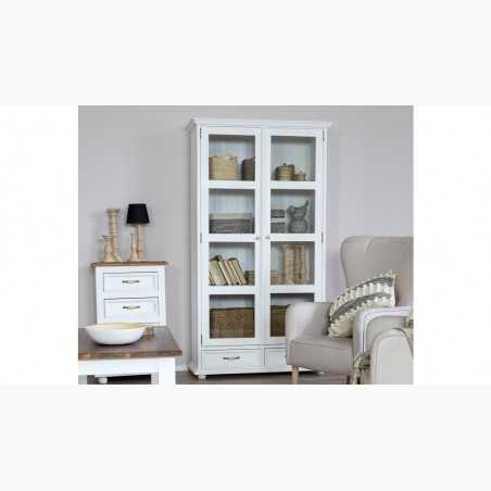 Kétszárnyú Provence vitrin - fa  - 3