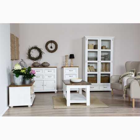 Kétszárnyú Provence vitrin - fa  - 4