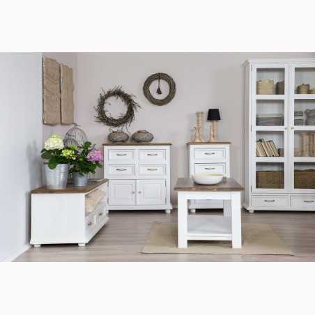 Kétszárnyú Provence vitrin - fa  - 5