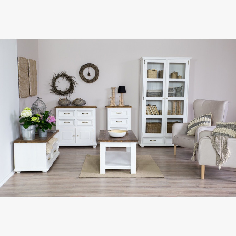 Kétszárnyú Provence vitrin - fa  - 7