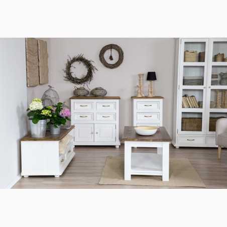 Kétszárnyú Provence vitrin - fa  - 8