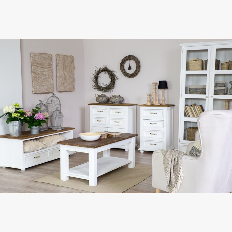 Kétszárnyú Provence vitrin - fa  - 9