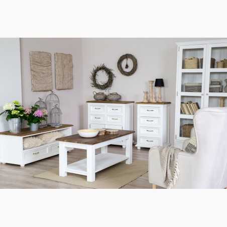 Kétszárnyú Provence vitrin - fa  - 9