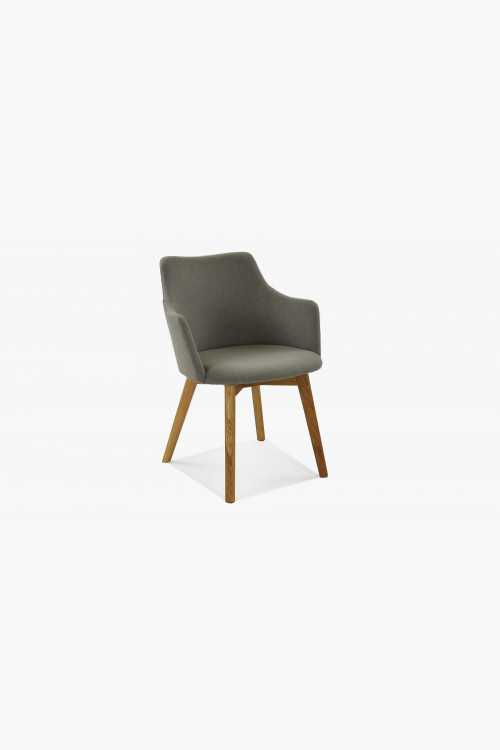 Kéztámlás szék Bella - szürkés-barna , Ebédlő székek