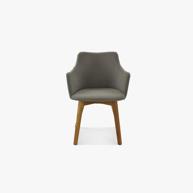 Kéztámlás szék Bella - szürkés-barna  - 5