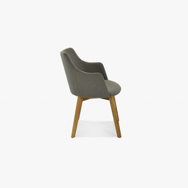 Kéztámlás szék Bella - szürkés-barna  - 6