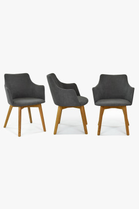 Fotel támlával Bella - antracit  - 1 2