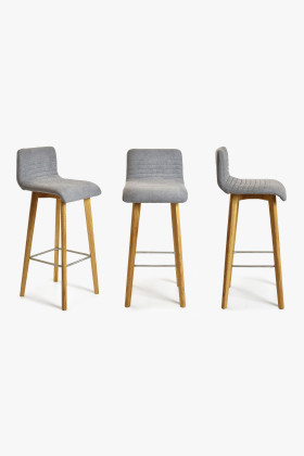 Bar szék tölgyfa, világosszürke Arosa  - 1 2