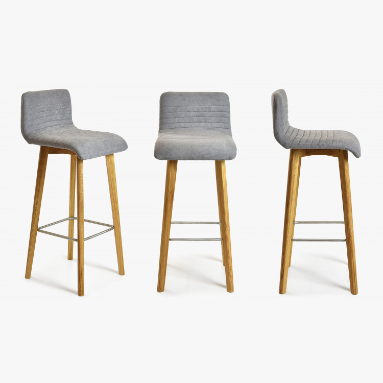 Bar szék tölgyfa, világosszürke Arosa  - 2