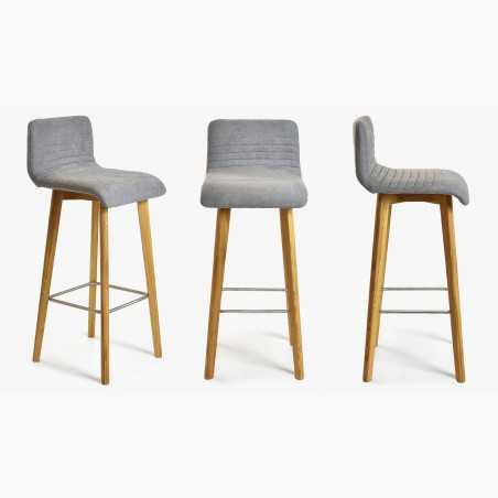 Bar szék tölgyfa, világosszürke Arosa  - 2