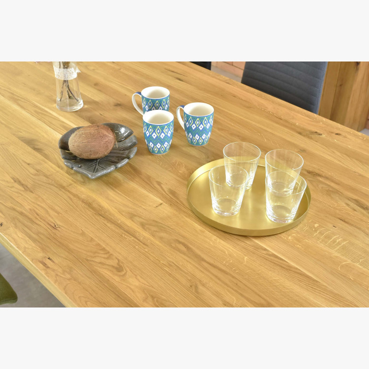10 személyes étkezőasztal tömör tölgyfából,  Zlatko 240 x 100 cm  - 6