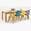 10 személyes étkezőasztal tömör tölgyfából + székek , Zlatko 240 x 100 cm  - 1