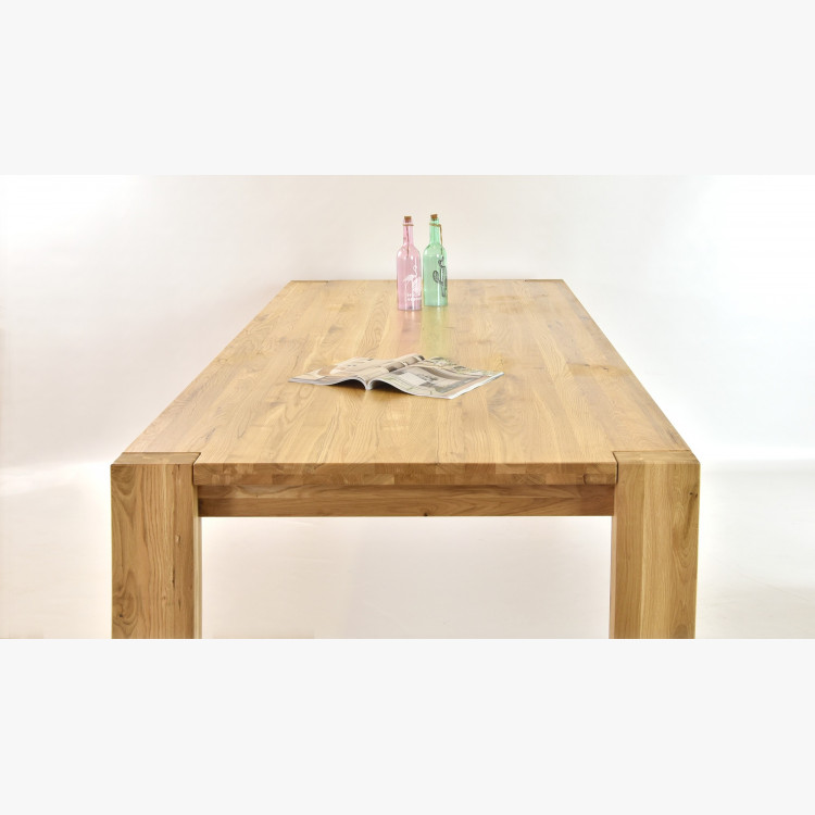 10 személyes étkezőasztal tömör tölgyfából + székek , Zlatko 240 x 100 cm  - 13