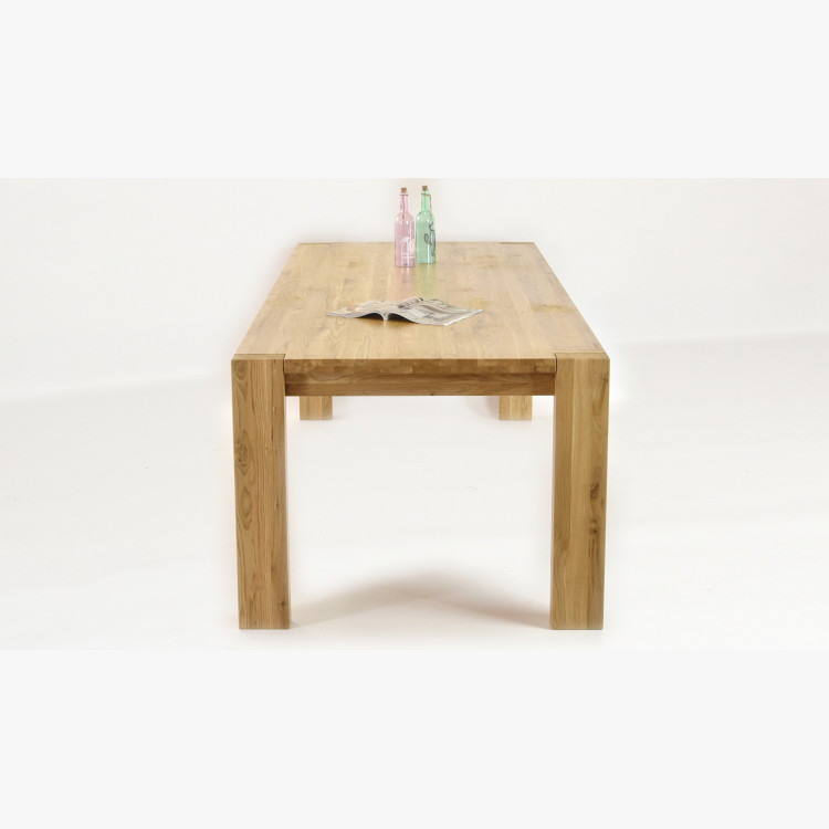 10 személyes étkezőasztal tömör tölgyfából + székek , Zlatko 240 x 100 cm  - 15