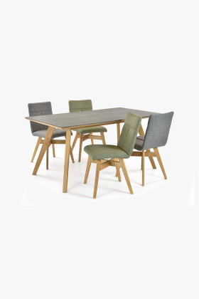 Jídelní židle skandinávský styl, barva zelená Alina  - 1 2