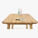 Tömörfa étkezőasztal - lekerekített sarkak, Martina 160 x 90 cm  - 5