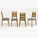 Tömörfa Martina étkezőasztal  + Virginia tölgy székek   - 12