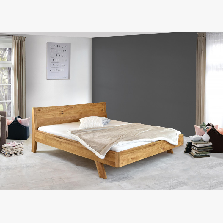 Luxus tömör tölgyfa ágy, marina 160 x 200 cm , Fa ágyak