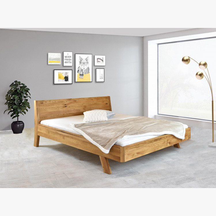 Luxus tömör tölgyfa ágy, marina 160 x 200 cm  - 9