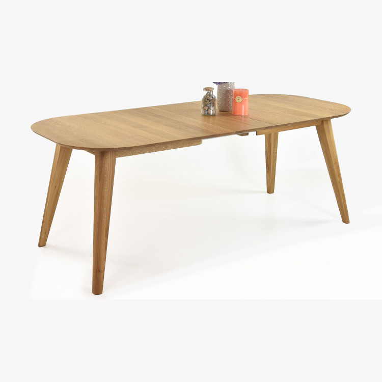 Bővíthető ovális asztal, tömör tölgyfa, Otawa Xl  - 4
