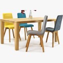 Arosa kárpitos székek tölgyfa lábakkal és York tölgyfa étkezőasztal  - 1
