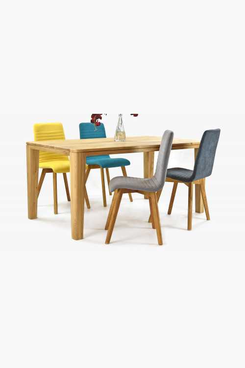 Arosa kárpitos székek tölgyfa lábakkal és York tölgyfa étkezőasztal  - 1