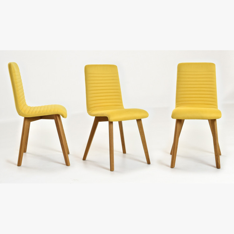 Arosa kárpitos székek tölgyfa lábakkal és York tölgyfa étkezőasztal  - 12