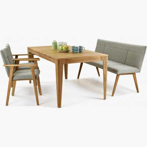 Étkező szett paddal és székekkel, tölgy, Alina + Avignon , Fa bútor