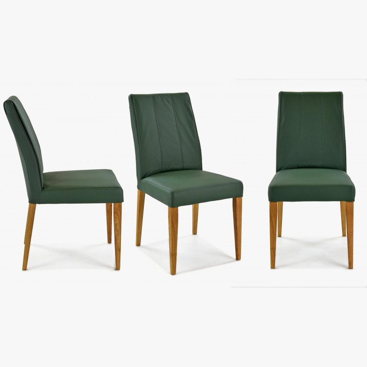 Szék valódi bőr - zöld szín Klaudia  - 7