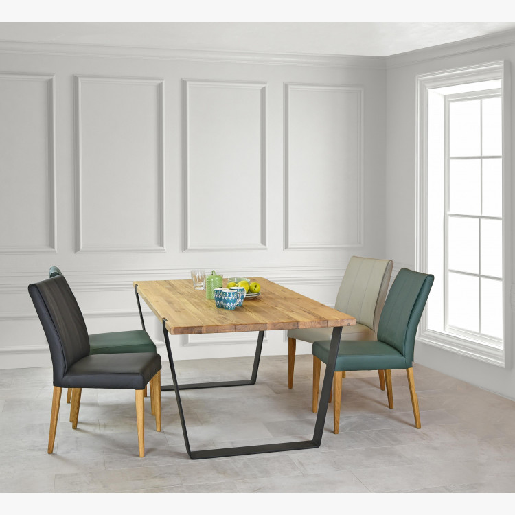 Szék valódi bőr - zöld szín Klaudia  - 11