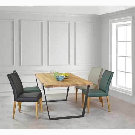 Szék valódi bőr - zöld szín Klaudia  - 11