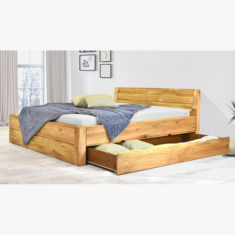Rakodóteres tömörfa ágy, Julia 160 x 200 cm , Fa ágyak