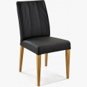 Valódi bőr huzatú szék - fekete szín Klaudia  - 3