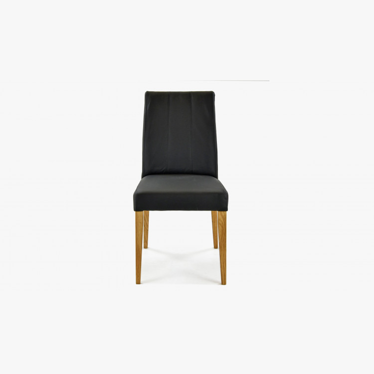 Valódi bőr huzatú szék - fekete szín Klaudia  - 4