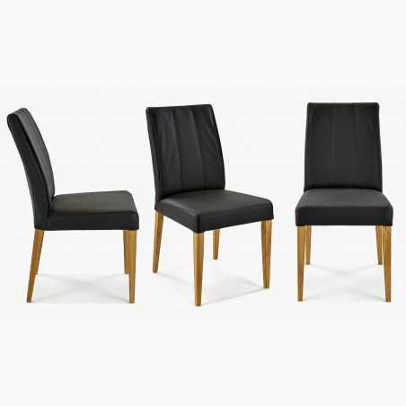 Szék valódi bőr - fekete szín Klaudia  - 2