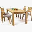 Étkező összeállítás tömörfából - Košice asztal + Virginia székek  - 1