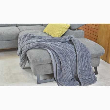 Ágyazható sarok ülőgarnitúra, szürke szín, fém lábak, Haiti Jobb sarok  - 8