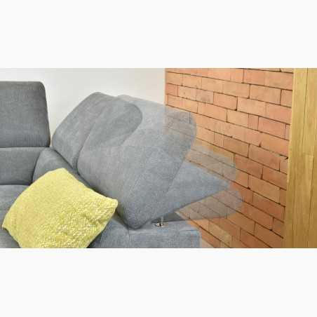 Ágyazható sarok ülőgarnitúra, szürke szín, fém lábak, Haiti Jobb sarok  - 9