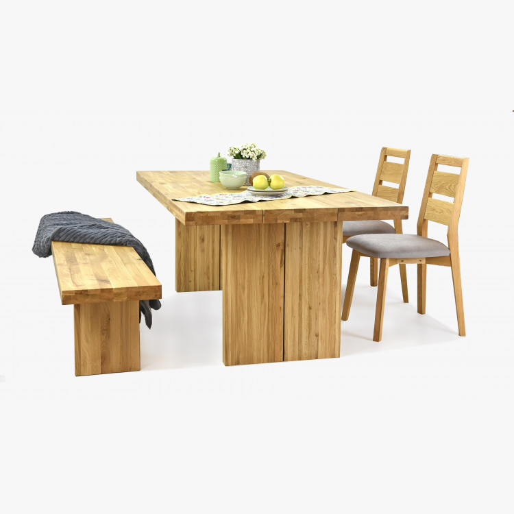 Lavice az étkezőbe tömör fából - tölgy 200 cm, Seman  - 6