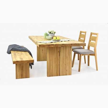 Lavice az étkezőbe tömör fából - tölgy 200 cm, Seman  - 6