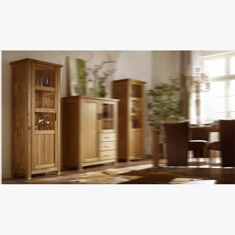 Egyajtós tölgyfa vitrin, Alexandra 10  - 6