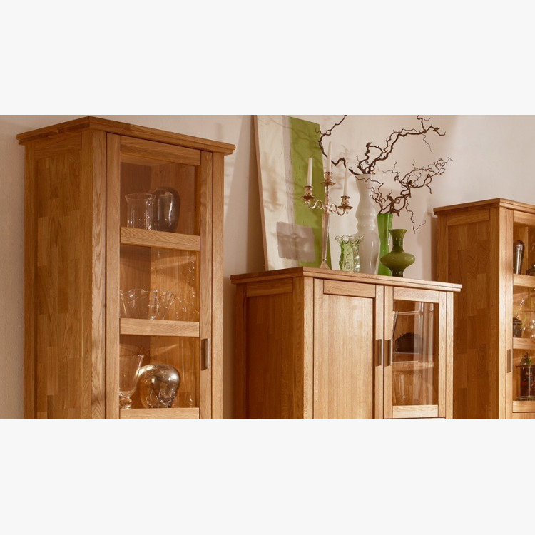 Egyajtós tölgyfa vitrin, Alexandra 10  - 9