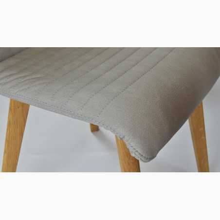 Szék Lara - Arosa , Ecru bőrhatású szürke  - 8