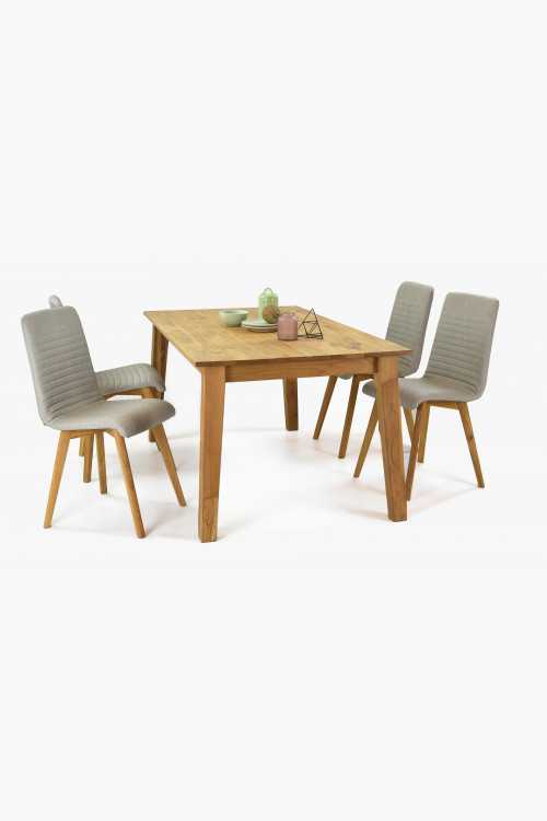 Mirek tölgyfa étkezőasztal és Arosa szürke székek  - 1