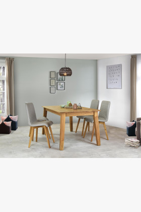 Mirek tölgyfa étkezőasztal és Arosa szürke székek  - 1 2