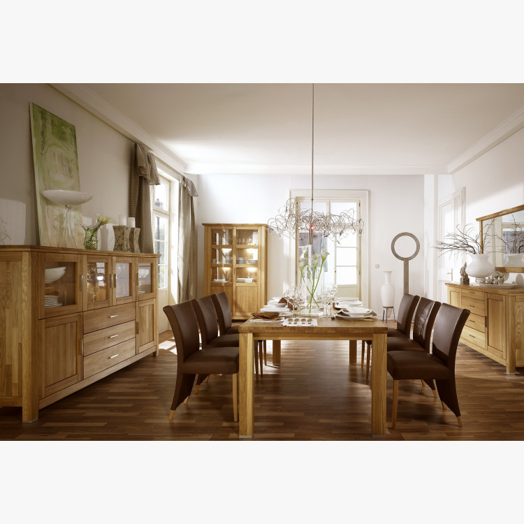 Tölgyfa étkezőasztal 160 x 90 cm  - 5