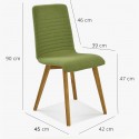 Konyhai szék - zöld, Arosa - Lara Design  - 6
